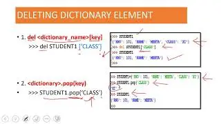 15. Python Dictionary | DICTIONARY METHODS | NESTED DICTIONARY CLASS XI COMPUTER SCIENCE | CBSE | CS