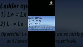 #Ladder operator shorts note #shorts # msc#