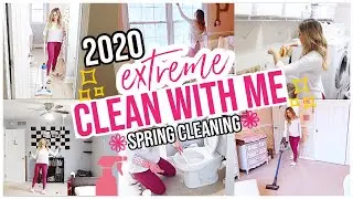 2020 EXTREME SPRING CLEAN WITH ME! HOUSE CLEANING MOTIVATION FOR HOMEMAKER + SAHM 