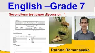English - Grade 7  -- Second  Term  Test paper discussion