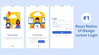 #1 Animated Login Screen UI Design | React Native tutorial for beginner