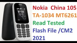 Nokia  China 105 TA-1034 MT6261 Read Tested  Flash File 2021