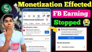🤑 Monetization Effected Facebook | Monetization Effected due to policy Violation | Ads on Reels