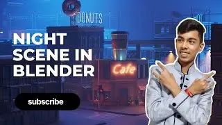 Create a Night view of City scene with Blender in 01:59 Minutes