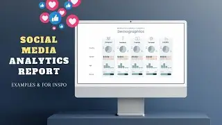 Social Media Analytics Report Template Canva Digital Download (Blue)