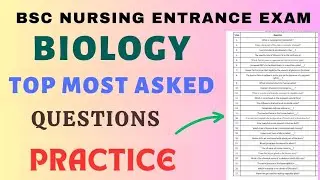 Bsc Nursing Entrance Exam Previous year asked questions practice