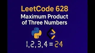 LeetCode 628 Maximum Product of Three Numbers in Python | Easy Coding Tutorial for Beginners