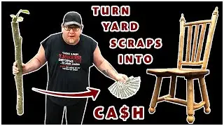 TURN YARD SCRAPS INTO CASH WITH WOODWORKING! | How to build a chair
