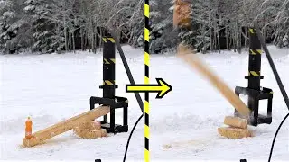 ¡Catapulta accionada por un martillo neumático!