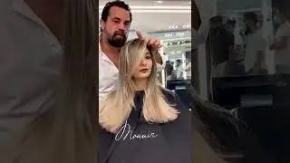 Brown To Blonde Balayage Hair Transformation by Mounir 