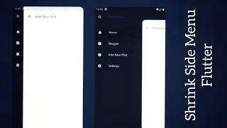 Shrink Side Menu in Flutter | How to Create Stylish Navigation Drawer | 