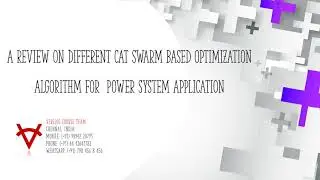 A REVIEW ON DIFFERENT CAT SWARM BASED OPTIMIZATION ALGORITHM FOR POWER SYSTEM APPLICATION