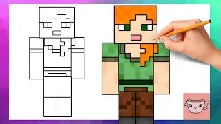 How To Draw Alex from Minecraft | Easy Drawing Tutorial