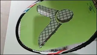 Pasang Logo stencil Raket Badminton