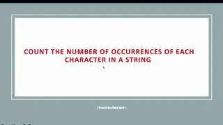 Write a Java Program to count the number of occurrences of each character in a string.