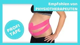 Theramaid Tapeanleitung in der Schwangerschaft. Rückenschmerzen/Ischiasbeschwerden ISG mit Babybauch