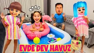 ELİF EVİMİZE DEV HAVUZ DOLDURDU !! BAKIN KİMLER GELDİ ?? ANNEM KIZDI !!