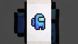 DRAWING AMONG US! || Hand Drawn Pixel Art 