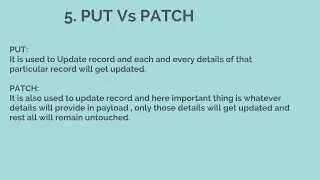 5  PUT Vs PATCH