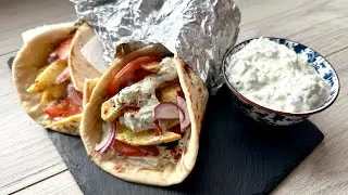 Cum se face Gyros de pui🥙 autentic grecesc💯 Cum se face sosul tzatziki