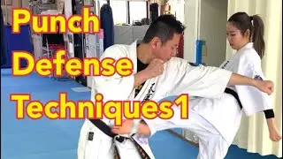 Karate Girl Punch defense techniques1 空手女子 突きのディフェンス①
