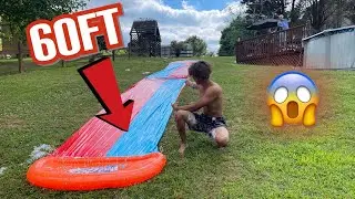 TRYING TO MAKE THE FASTEST SLIP N SLIDE!!!
