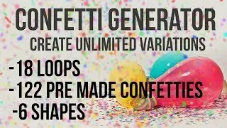 Confetti Generator | After Effects Template | Confetti Cannon | Full HD | Bellatrixcorp