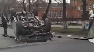 Машина перевернулась на Тухачевского, Кемерово 04.05.2017