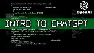 Intro to ChatGPT
