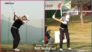 [1080P SLOW] Noh Seung-yul Iron Golf Swing_Front and Rear Dual View 2012 (3)