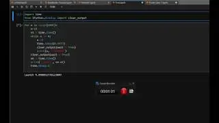How to Clear Print Output and or Create a Python Timer