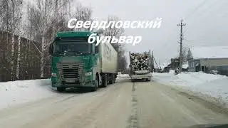 Удмуртия. Можга. Зимняя поездка по городу.