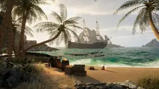 Walk On A Beach - Ambient ASMR Unreal Engine Visual