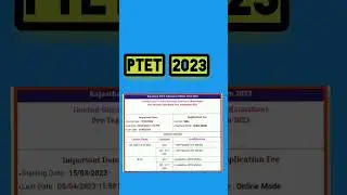 Rajasthan ptet 2023 