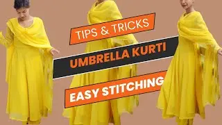 How to make Umbrella kurti cutting and stitching/ trendy kurti/ designer kurti/ easy stitching