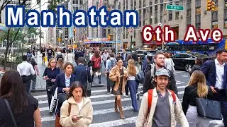 Dinamic vibrant New York Big City vibes on 6th Avenue Manhattan