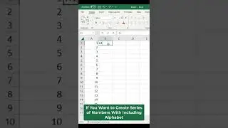 How to create a series of numbers in Excel in just 30 seconds #excel #tipsandtricks #tricks