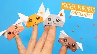 Hand puppets from paper 🐱🐶|| Easy origami animals || DIY Toy Animals