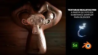 PBR textures for Blender in Substance 3D Sampler from an image.