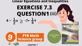 9th Class Math Chapter 7 Linear Equations and Inequalities Exercise 7.3 Q1 (iii)