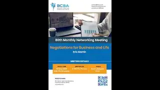 80th BCBA Monthly Meeting with Speaker Eric Martin