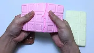 클레이 크래킹⭐Chocolate Bar Cracking Clay ASMR 板チョコ 音フェチ
