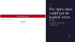 Fix 'Apex class could not be loaded' error when running OmniScript from FlexCard [EP-42]