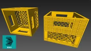 how to make Plastic Crate in 3d Studio max (Array and Boolean)