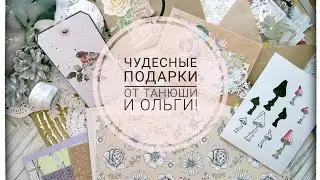 Подарки от девочек.Скрапики.Обзор чипборда.