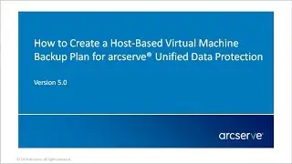 How to Create a Host-Based Virtual Machine Backup Plan