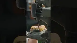 This video showcases the process of finishing watch parts