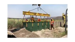 Removal of HESCO Bastion Flood Barriers Using the HESCO Lifting Beam
