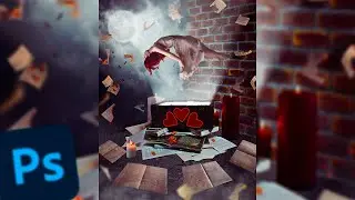 Speed Art Fotomontaje Surrealista de Cofre en Photoshop
