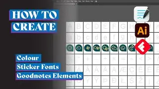 Colour Sticker Fonts for Goodnotes 5 with Adobe Illustrator and Fontself